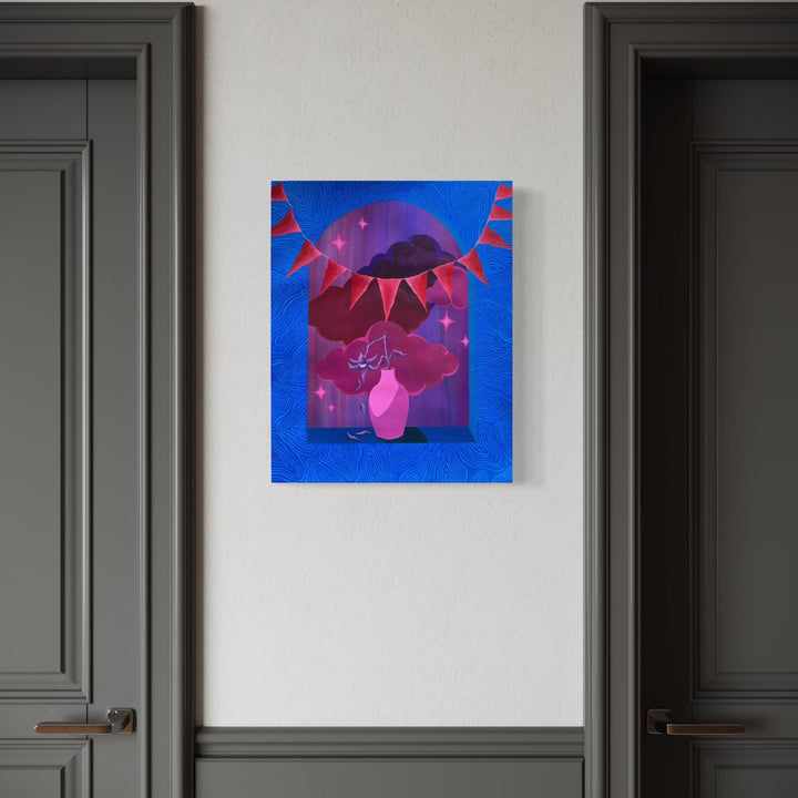 The artwork, Wilt, by Tyler Sorgman, displayed in a room.