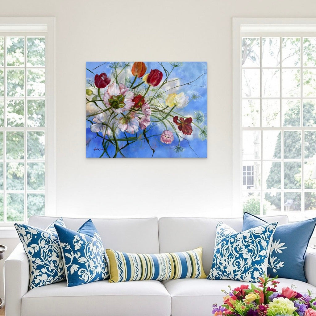 The artwork, Wishful Thinking, by Carla Thomson, displayed in a room.