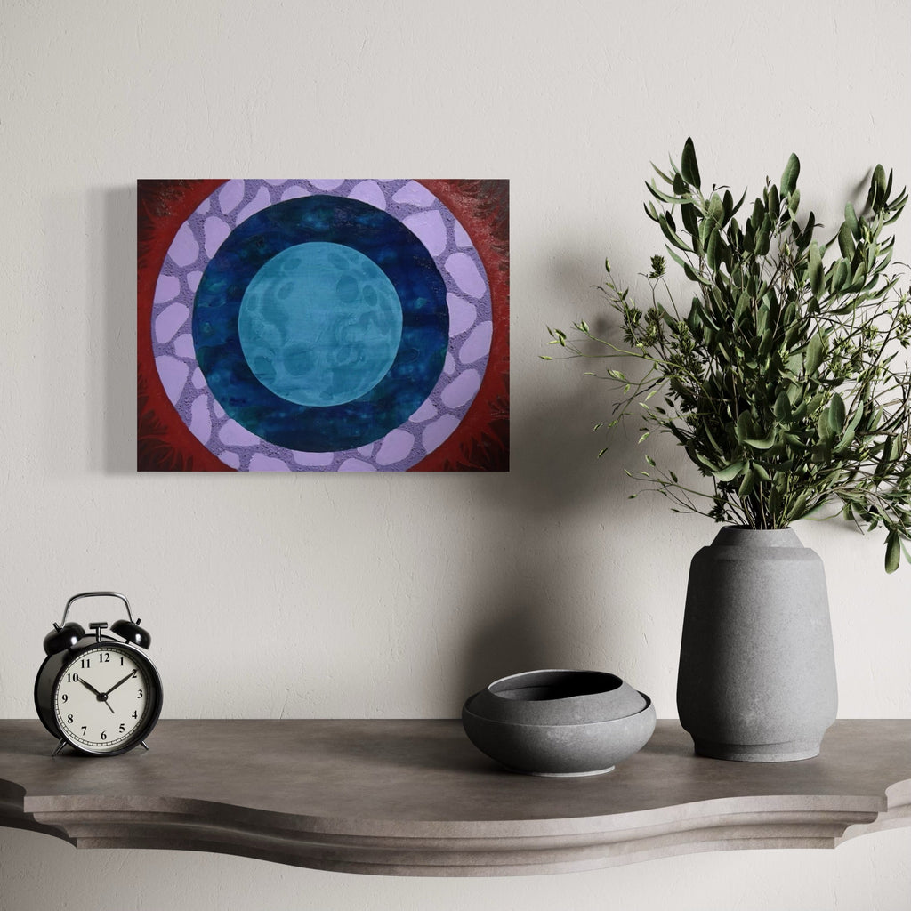 The artwork, Wishing Well II, by Tyler Sorgman, displayed in a room.