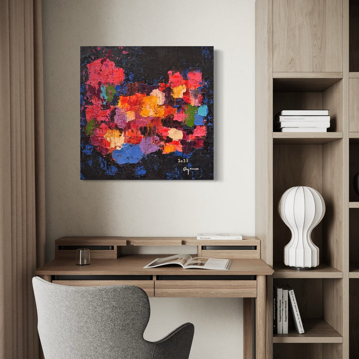 The artwork, You Never Know Until You Try, by Ayane Kurai, displayed in a room.