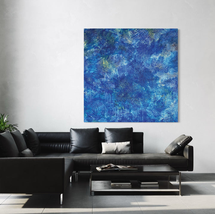 The artwork, Zen Caos 1, by Albion Vu, displayed in a room.