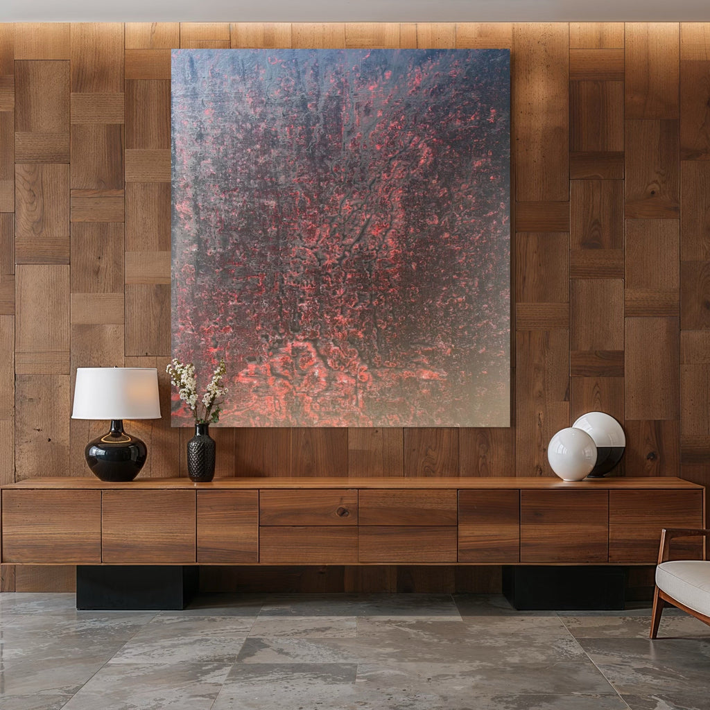 The artwork, #205, by Nathan Aufrichtig, displayed in a room.