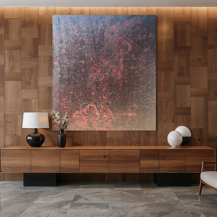 The artwork, #205, by Nathan Aufrichtig, displayed in a room.