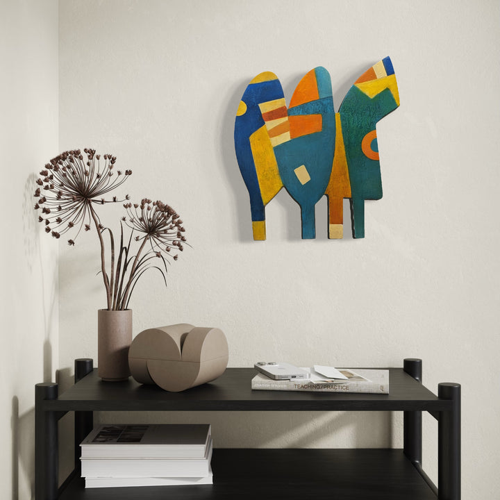 The artwork, #6, by David Wellner, displayed in a room.