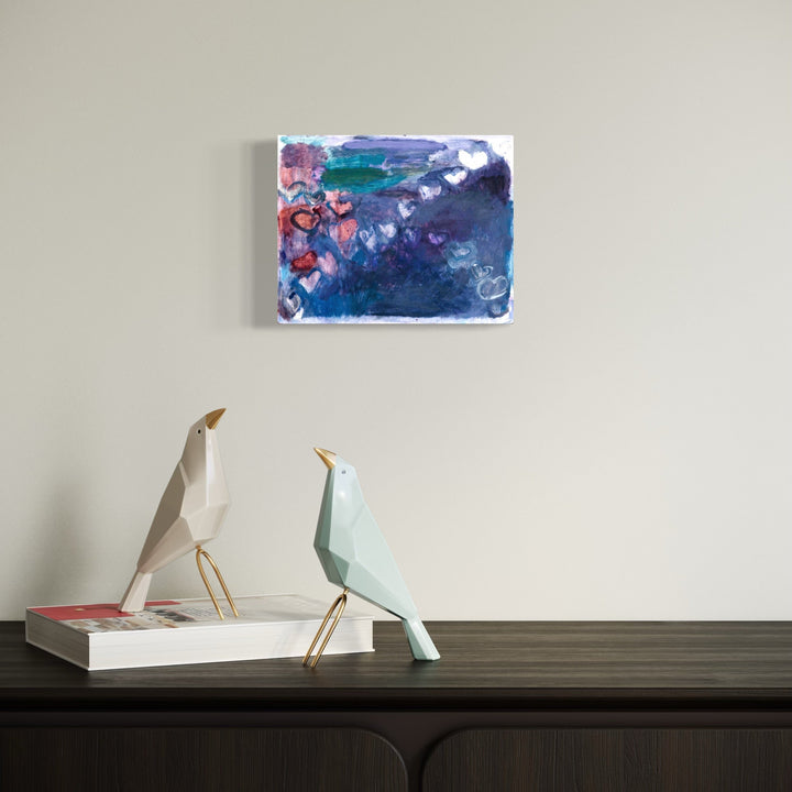 The artwork, collected into memories, by Aliza Sternstein, displayed in a room.