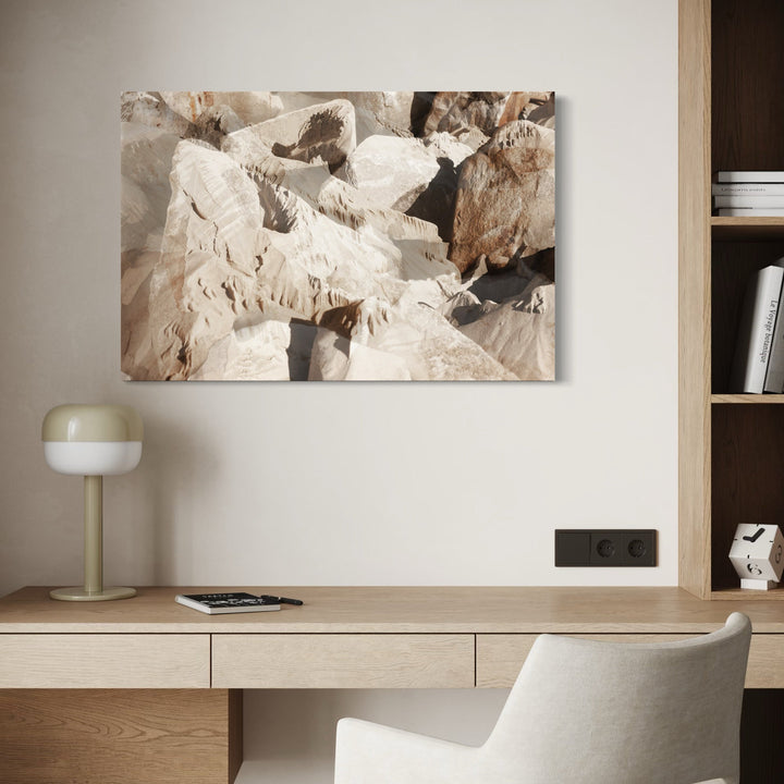 The artwork, erosion 2, by Eunice Pais, displayed in a room.