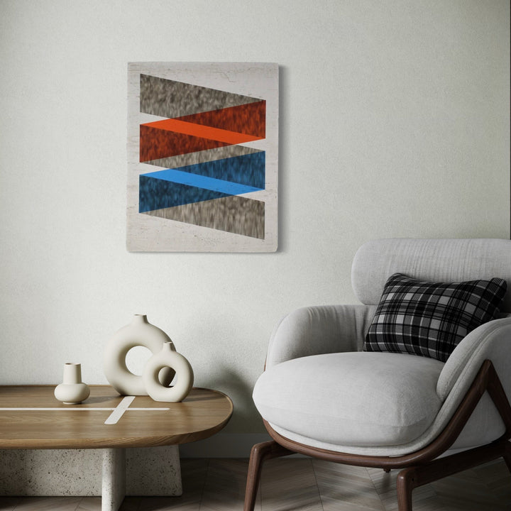 The artwork, Untitled 4, by Evan Ishmael, displayed in a room.