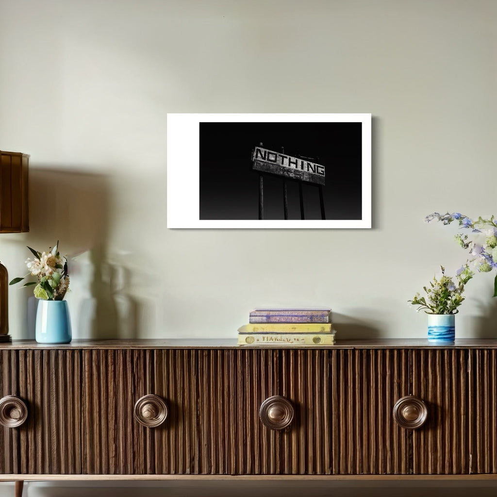 The artwork, nothingno, by Esther Voisin, displayed in a room.