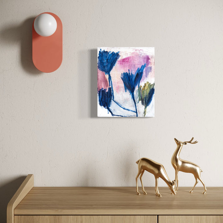 The artwork, three syllables , by Aliza Sternstein, displayed in a room.