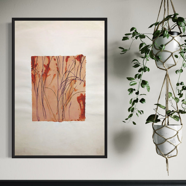 A photo of the artwork untitled #151, by Betty Friedman, hanging on a wall.