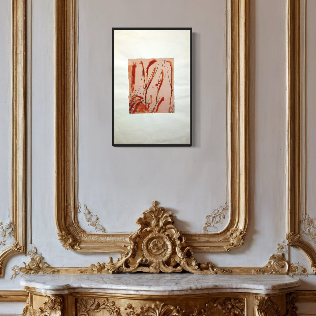 A photo of the artwork untitled #152, by Betty Friedman, hanging on a wall.