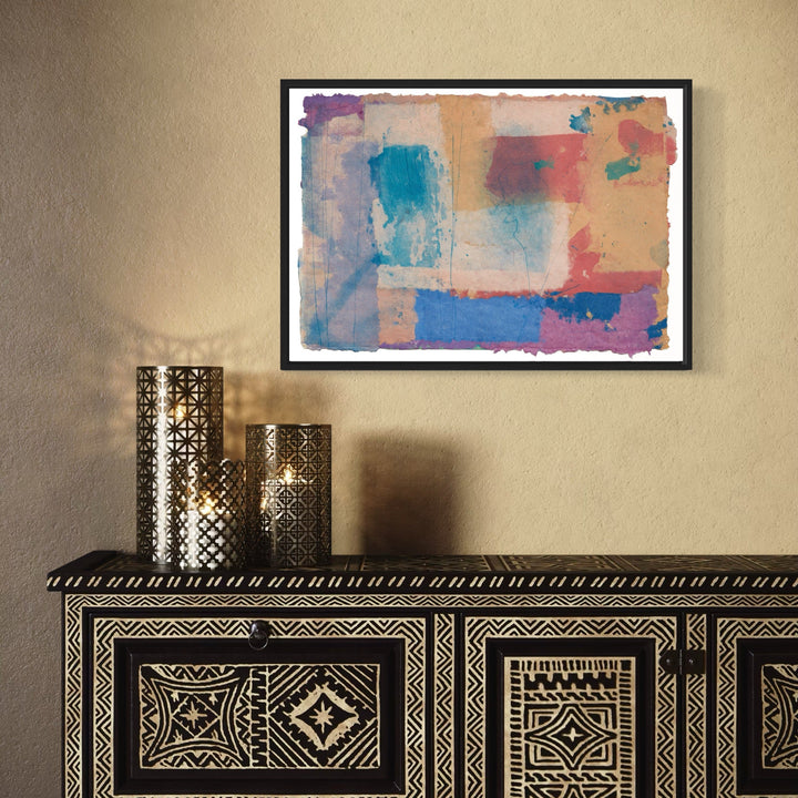 A photo of the artwork untitled #201, by Betty Friedman, hanging on a wall.
