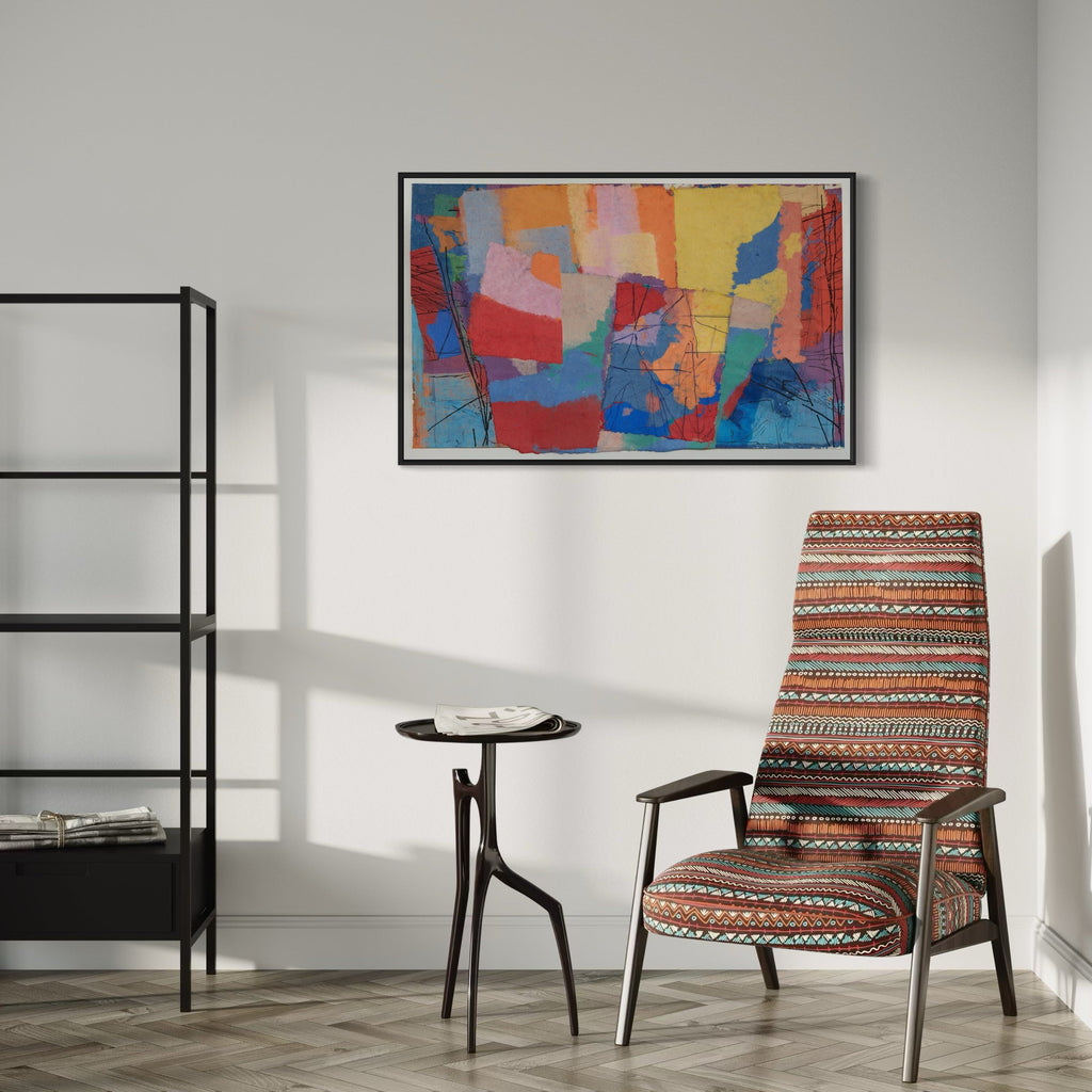 A photo of the artwork untitled #282, by Betty Friedman, hanging on a wall.