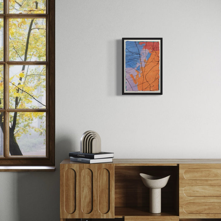 A photo of the artwork untitled #284 EV3, by Betty Friedman, hanging on a wall.