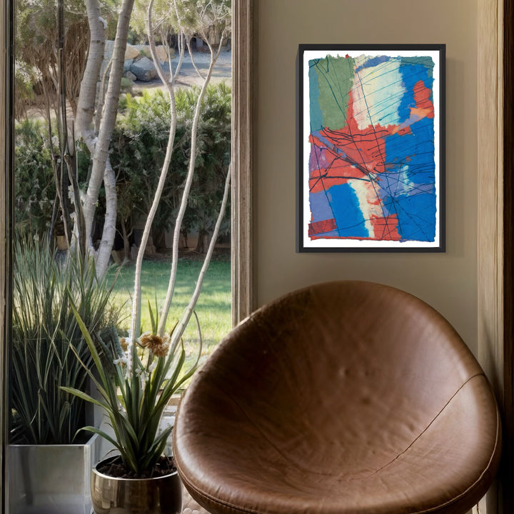 A photo of the artwork untitled #292, by Betty Friedman, hanging on a wall.