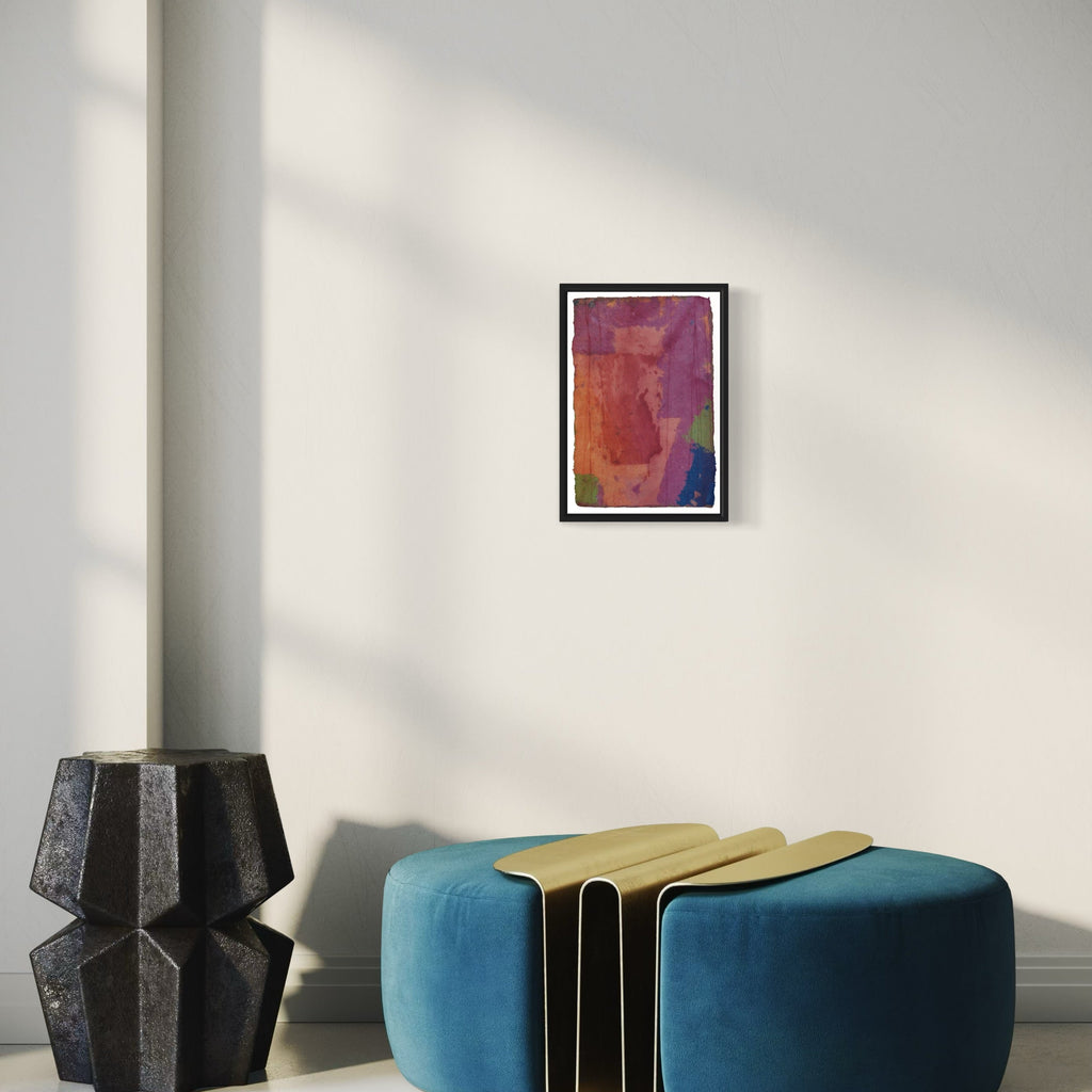 A photo of the artwork untitled #293, by Betty Friedman, hanging on a wall.