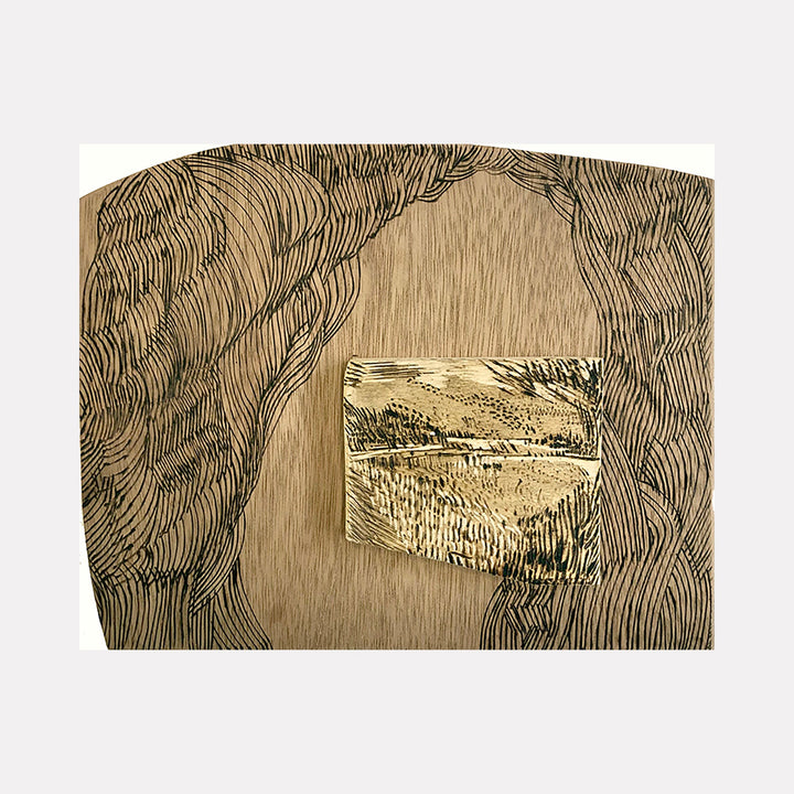 The artwork Burnt Offering - Rembrandt Landscape, by Zoe Cohen