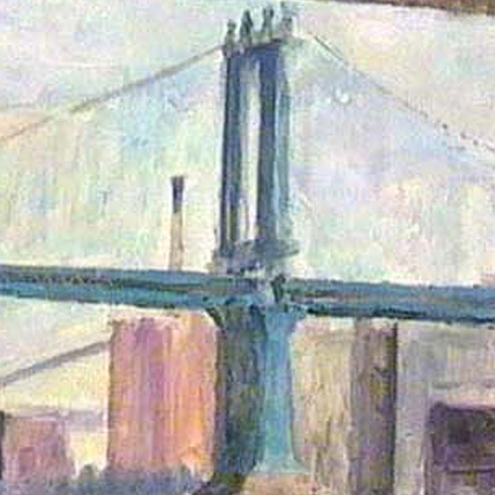 Light Gray Brooklyn Bridge, East River
