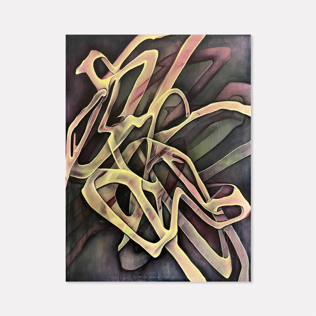 Beige Untitled Spray (indigo)