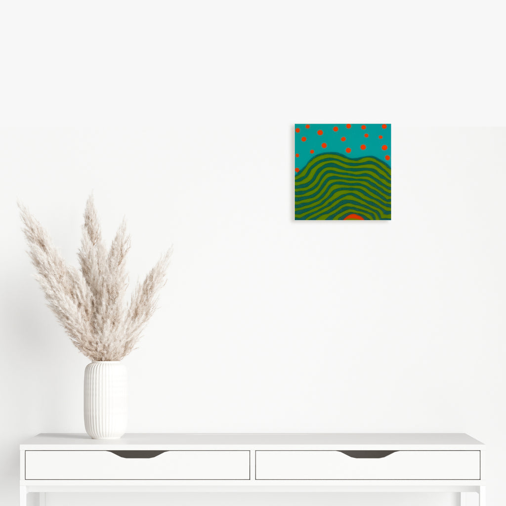 White Smoke Untitled (Stripes org dots)