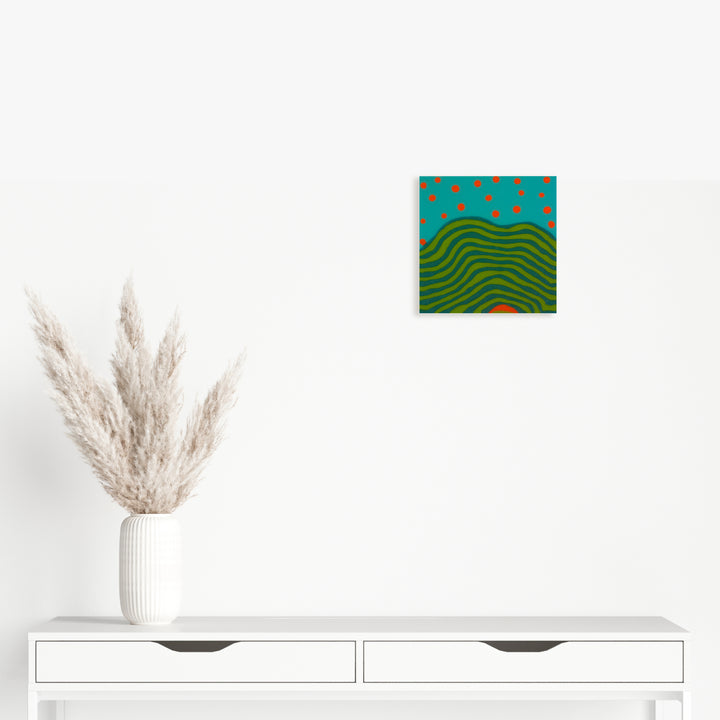 White Smoke Untitled (Stripes org dots)