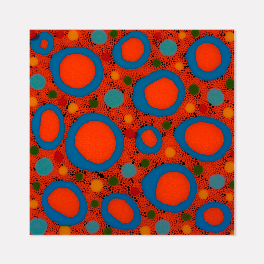 Dark Slate Gray Untitled (Orange blue rings)