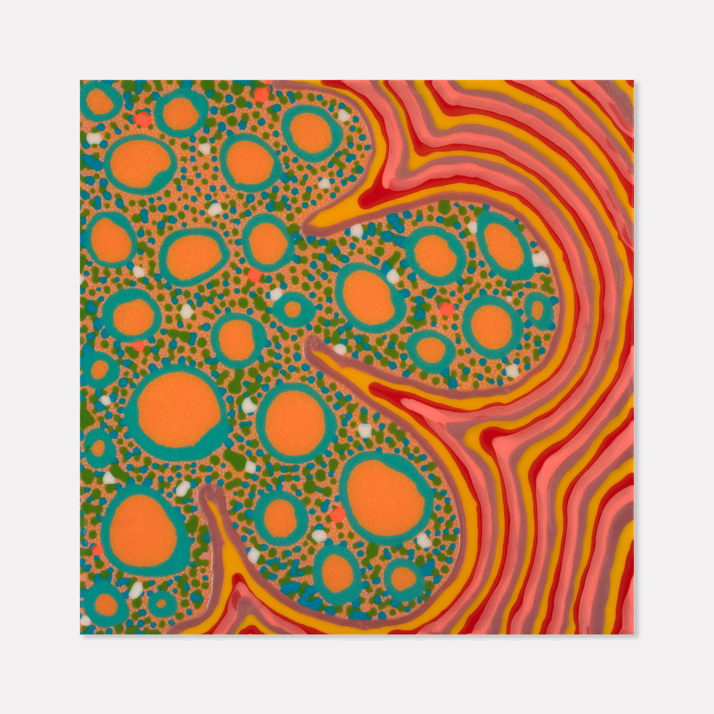 Sea Green Untitled (orange flower stripe)