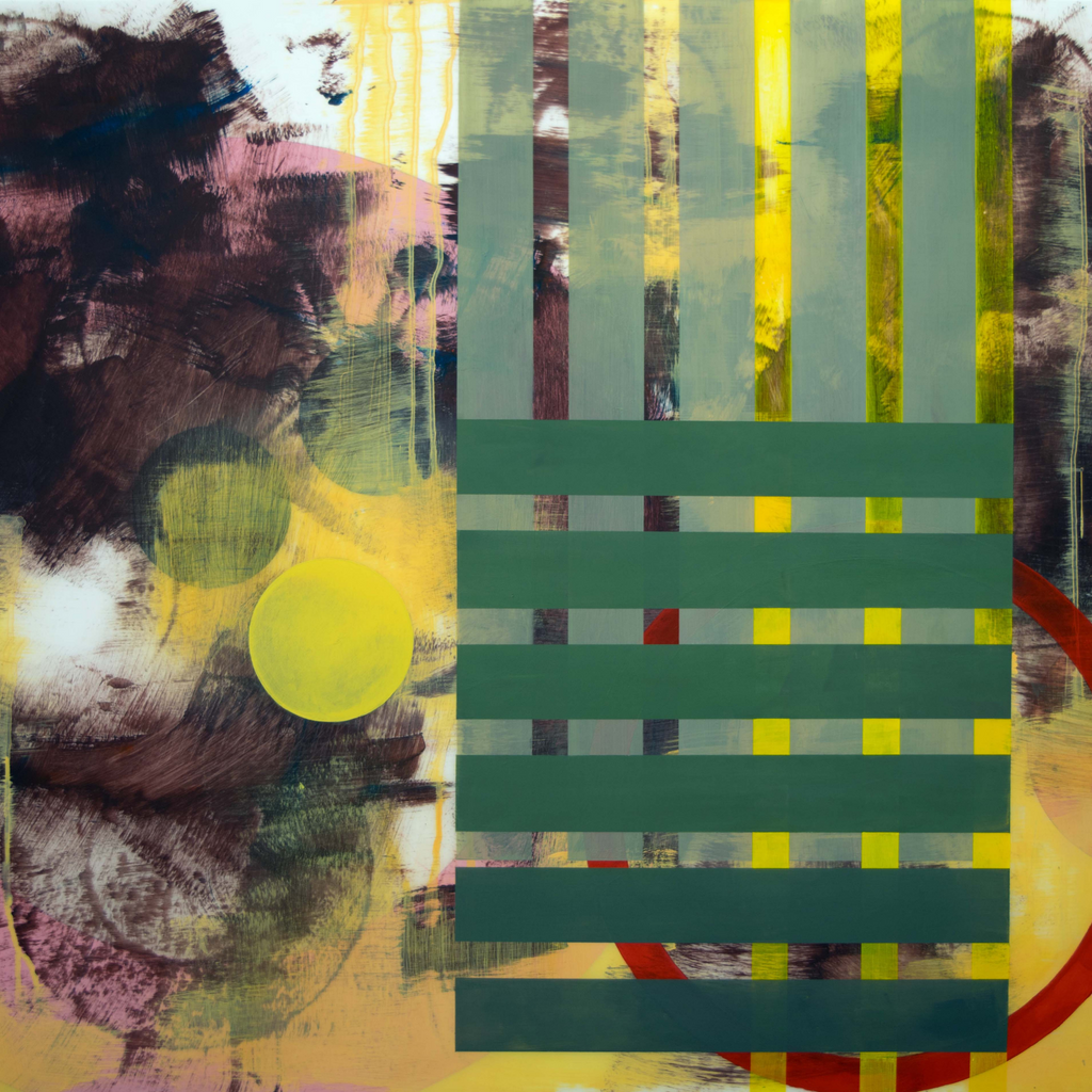 Dark Slate Gray Untitled (green grid)