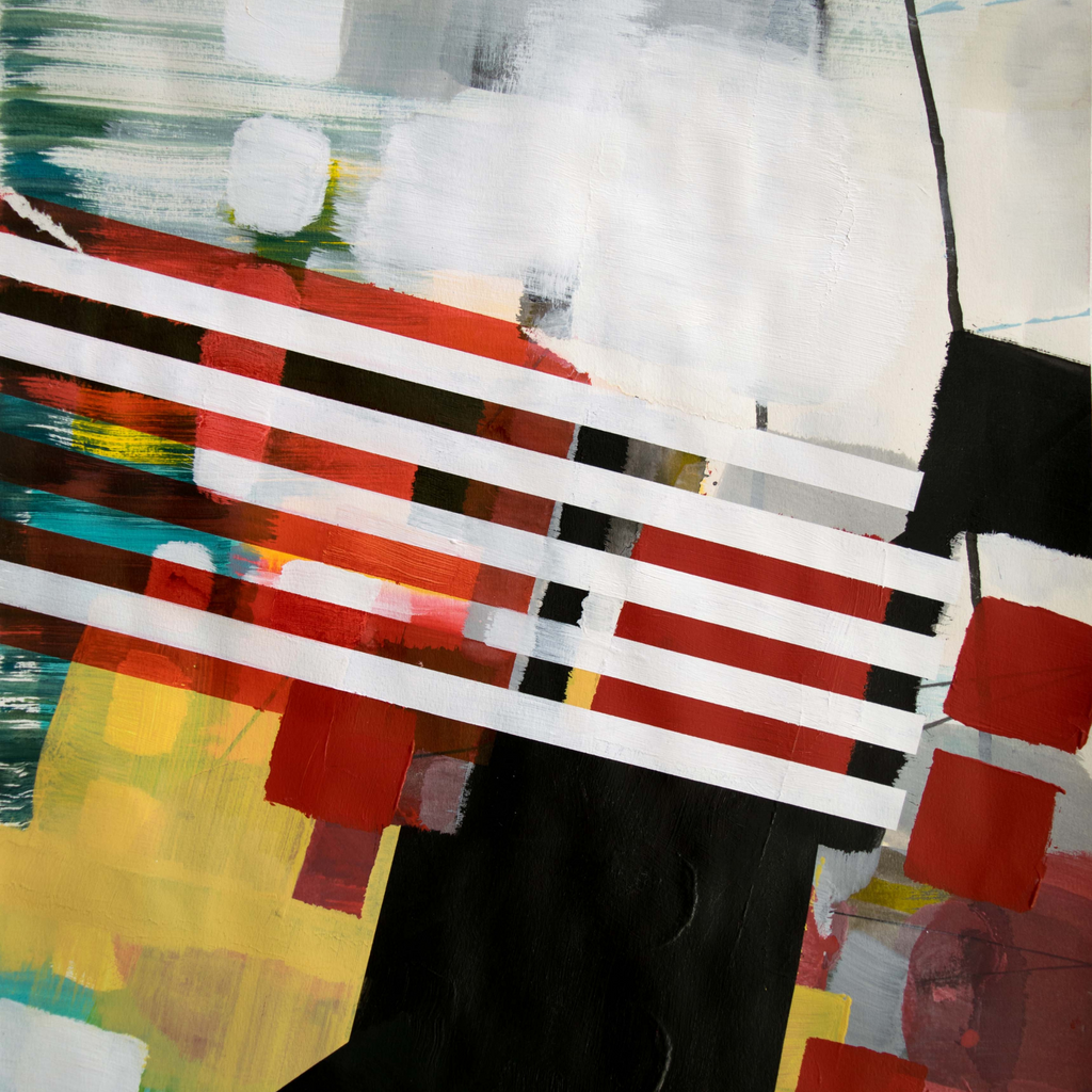 Black Untitled (white stripes)