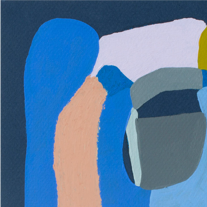 Blue and Lavender on Dark Blue - curina