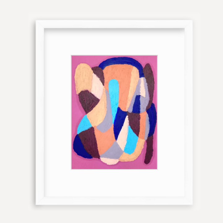 Blue and Peach on Purple - curina