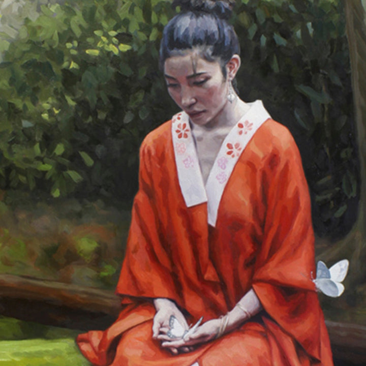 An original portraiture artwork, oil on canvas, by Elody Gyekis, an artist who has graduated from New York Academy of Art.
