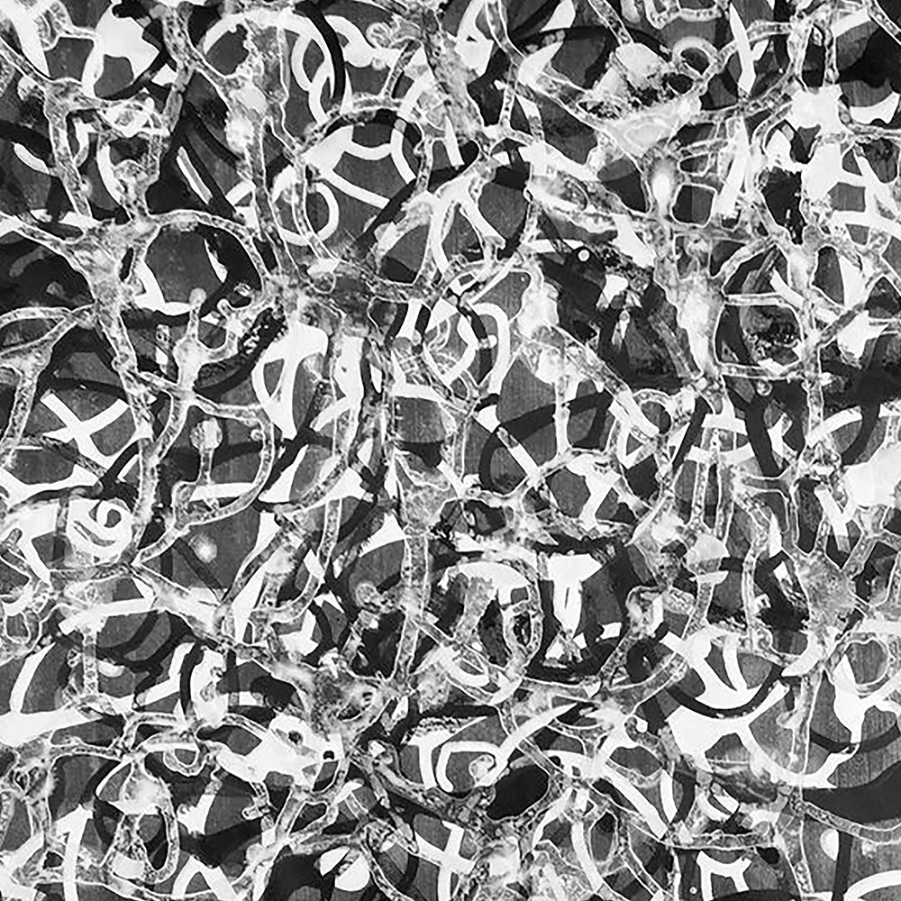 Dark Slate Gray Gestural Pouring #7