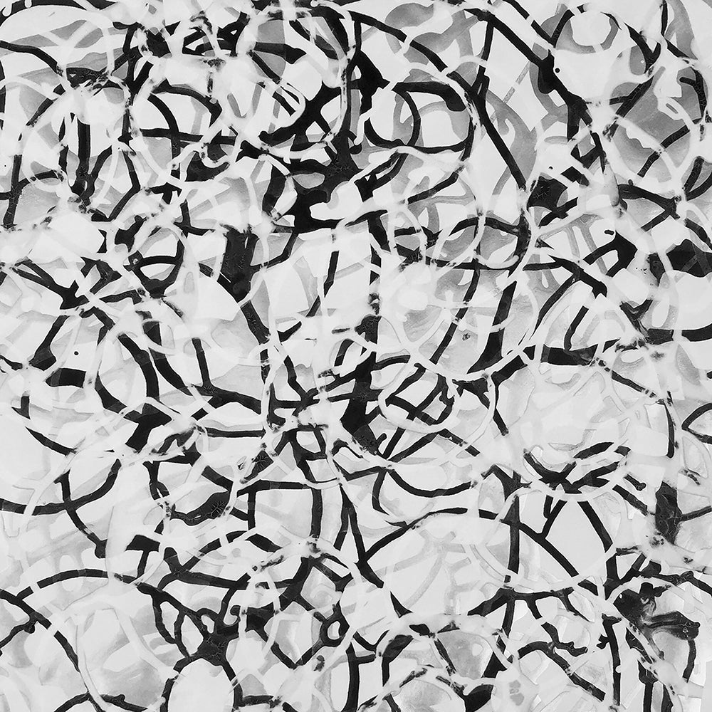 Dark Slate Gray Gestural Pouring #1