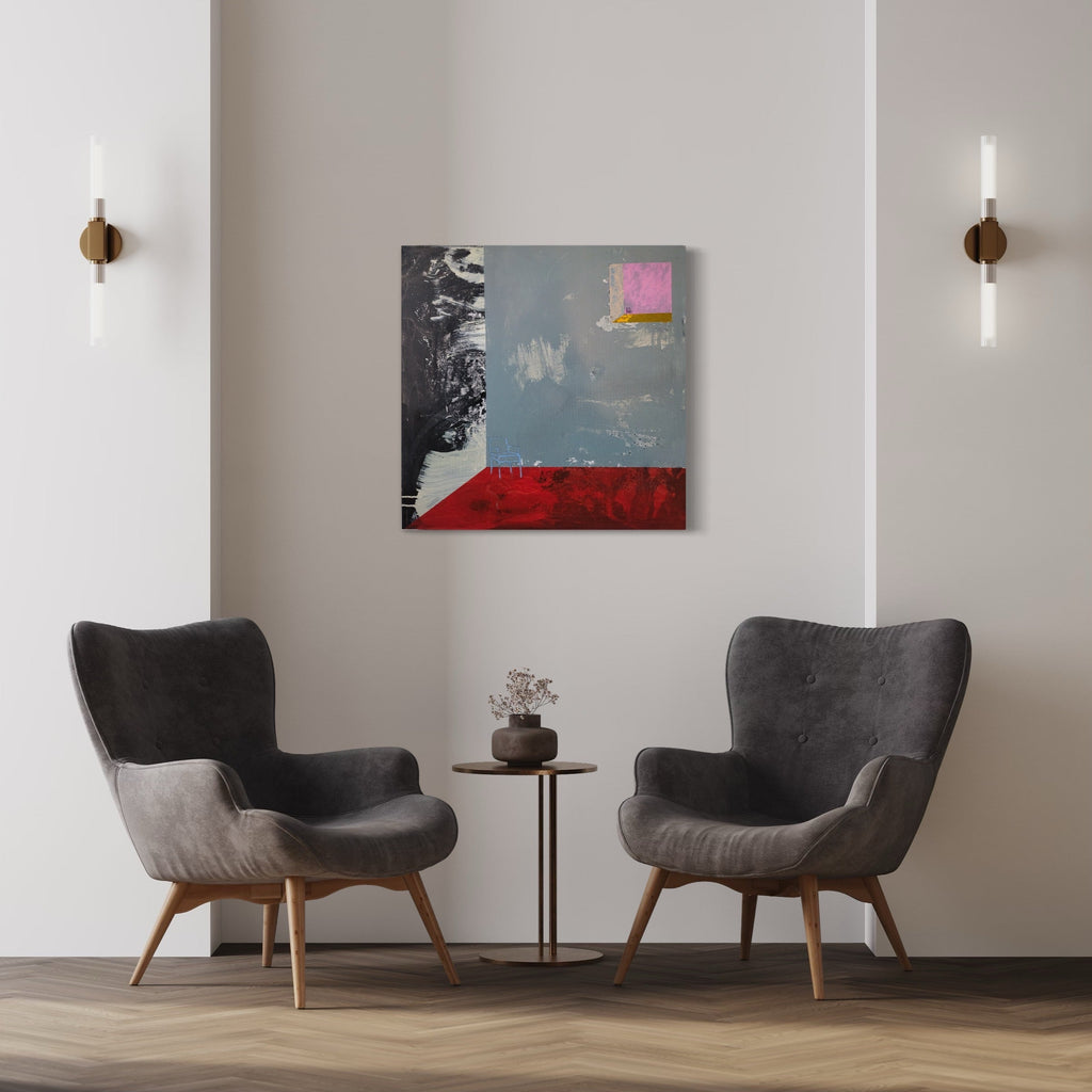 Dark Gray Blue Chair
