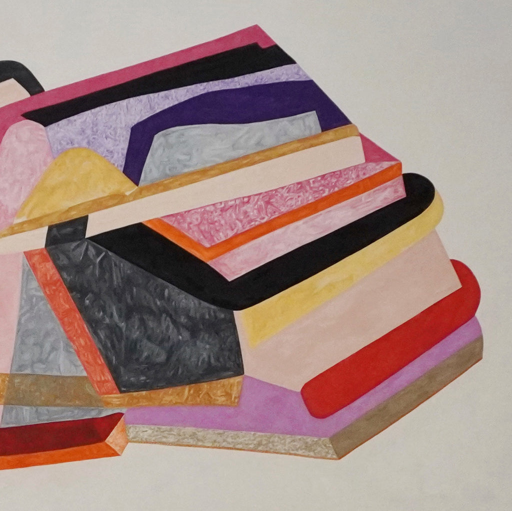 An original mixed media abstract collage painting by Sasha Hallock an artist who has exhibited in New York, titled Untitled