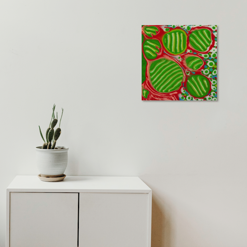 Beige Untitled (Red & Green)