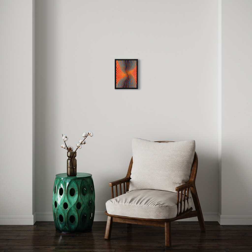 A photo of the artwork Untitled 060720, by Patricia Fabricant, hanging on a wall.