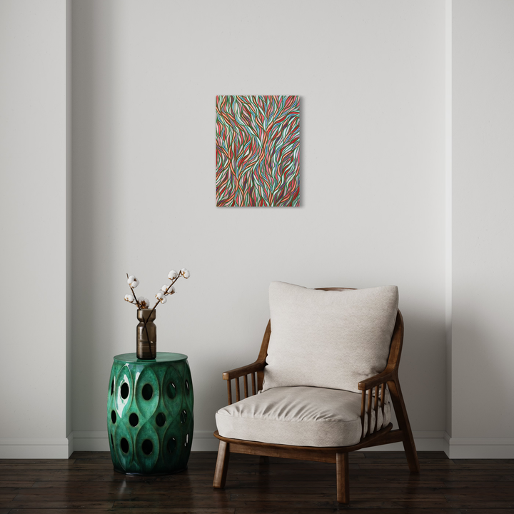 A photo of the artwork Untitled 072521, by Patricia Fabricant, hanging on a wall.