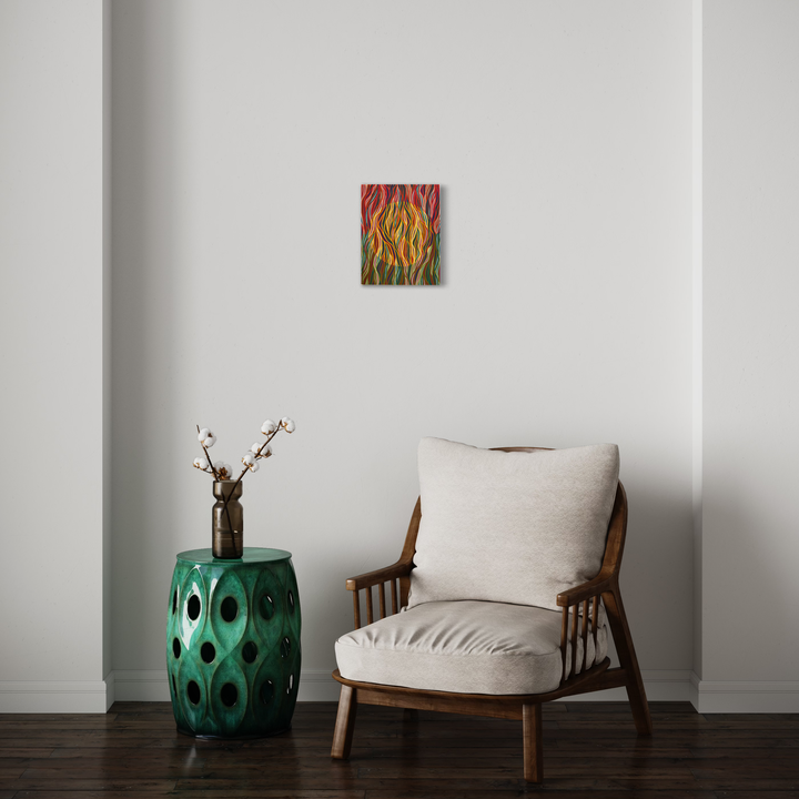 A photo of the artwork Untitled 121921, by Patricia Fabricant, hanging on a wall.