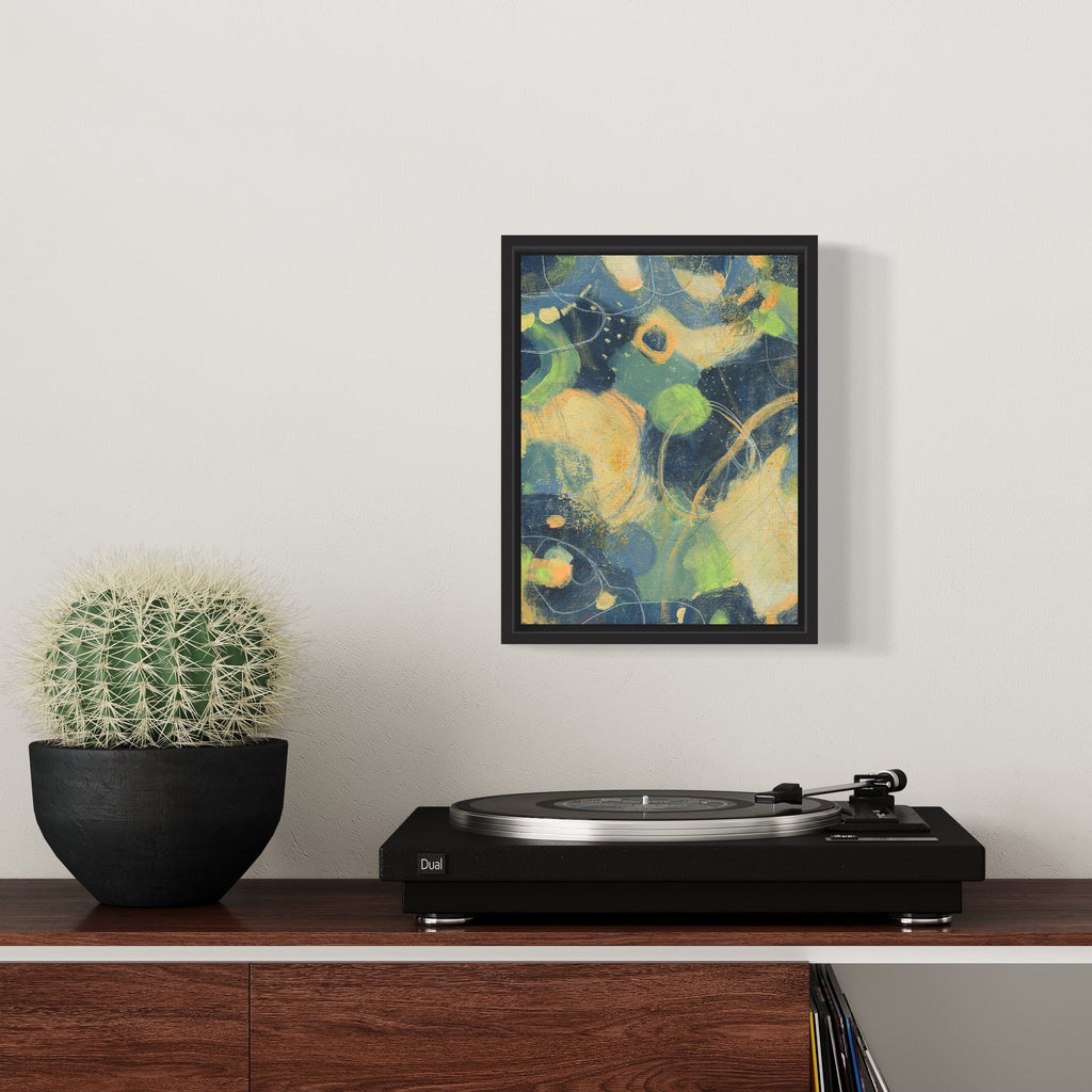 Dark Slate Gray Blue Yellow Abstract 3