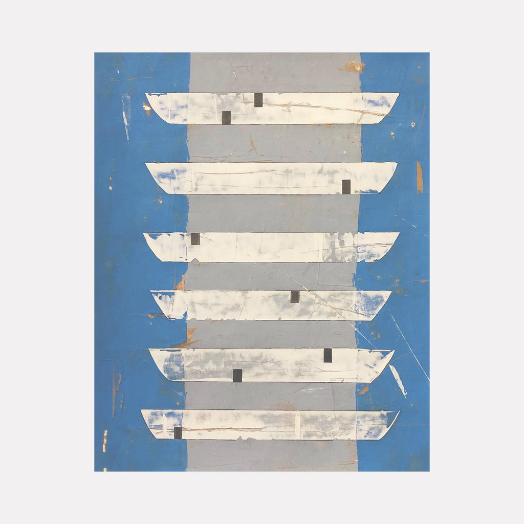 The artwork Blue Crossing, by Shira Toren