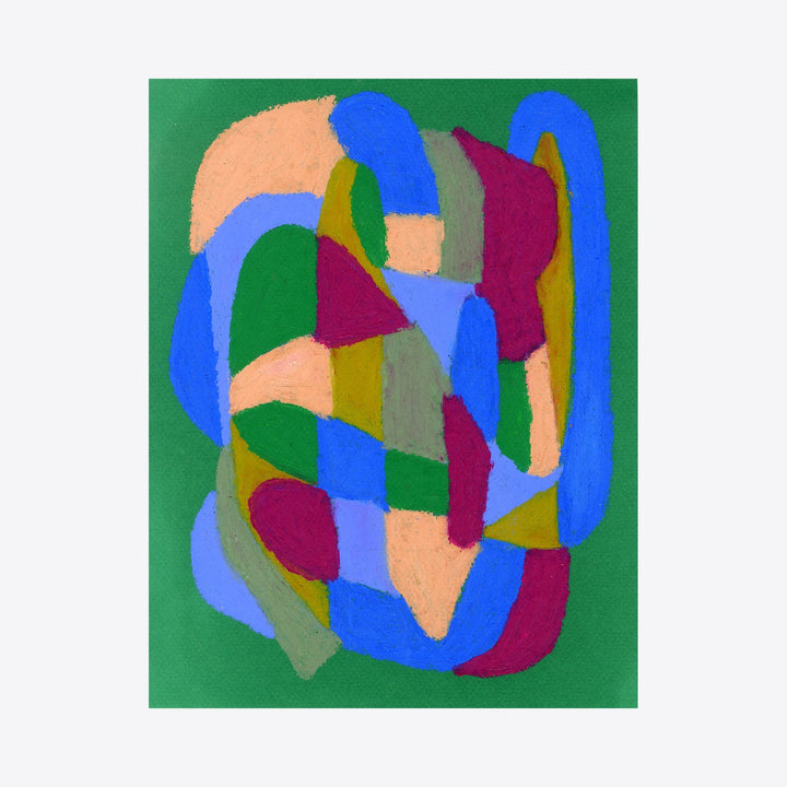 The artwork Blue, Green, Pink on Viridian (Print) by Alicia Little.