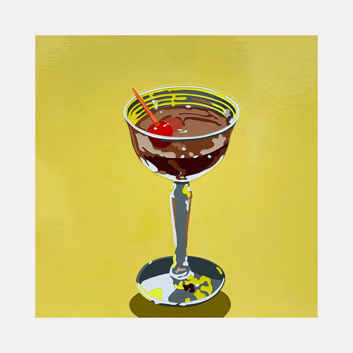 The artwork Bourbon Cocktail (on yellow), by Lori Larusso