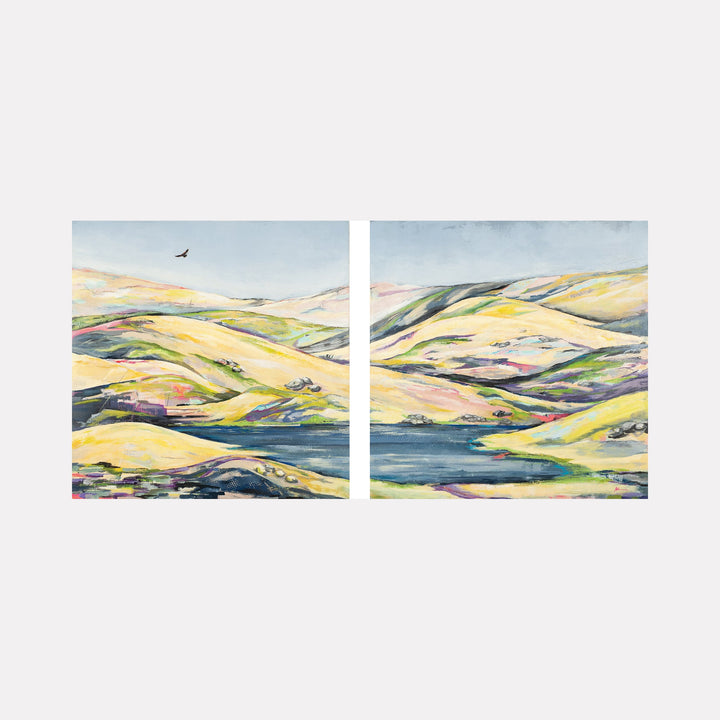 The artwork Hills and Valleys #1 Diptych, by Nicki Adani