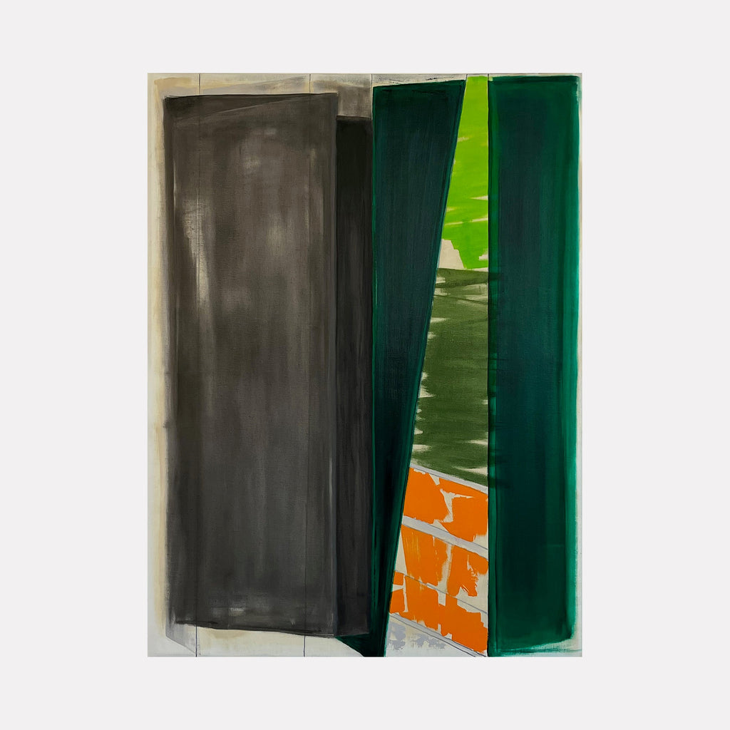 The artwork Interstices (permanent green), by Cora Jane Glasser