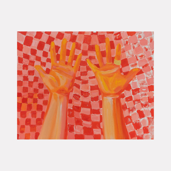 The artwork Pizza Hands, by Chelsie Sunde